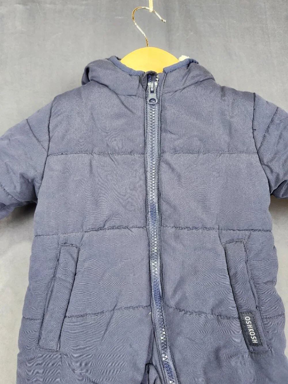 OshKosh Dark Blue Soft Bunting Snowsuit Size 3-6 Months